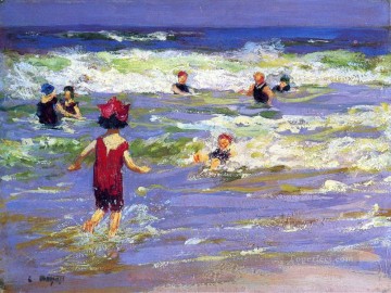  Beach Works - Little Sea Bather Impressionist beach Edward Henry Potthast